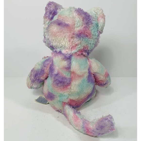 BAB Build A Bear Plush Pastel Swirl Tie-dye Kitty Cat Stuffed Meow Rainbow 16" - Picture 5 of 11